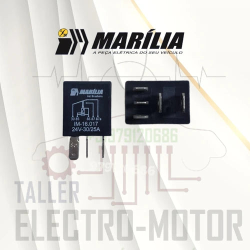 MICRORELAY MODERNO 24V 5 TERMINALES 20A/30A MARILIA (IM16017)