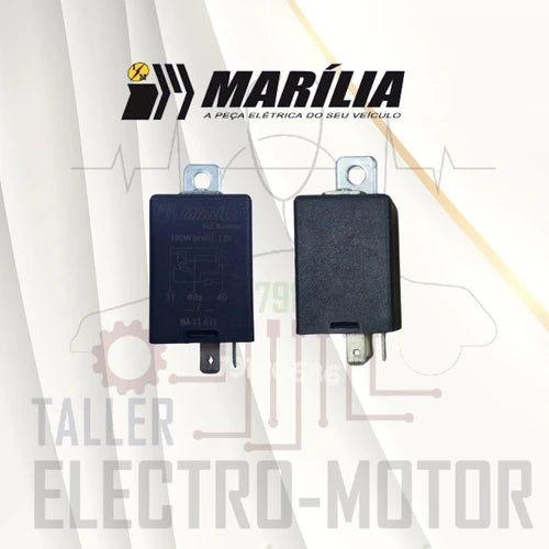 FLASHER ELECTRONICO 24V 3 TERM. 180W NEGRO MARILIA (IM11421)