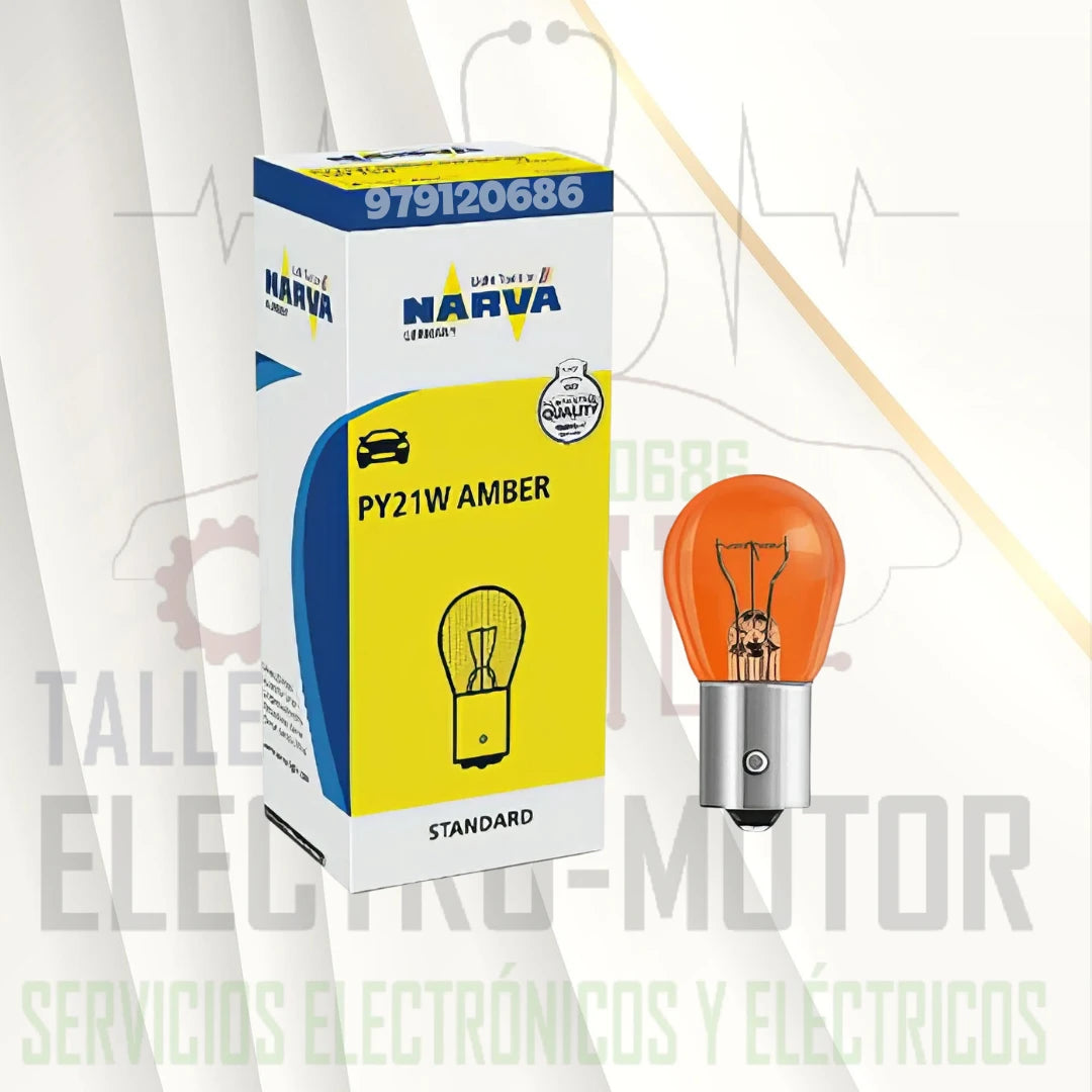 FOCO PY21W AMBER 24V/21W 10 unid NARVA