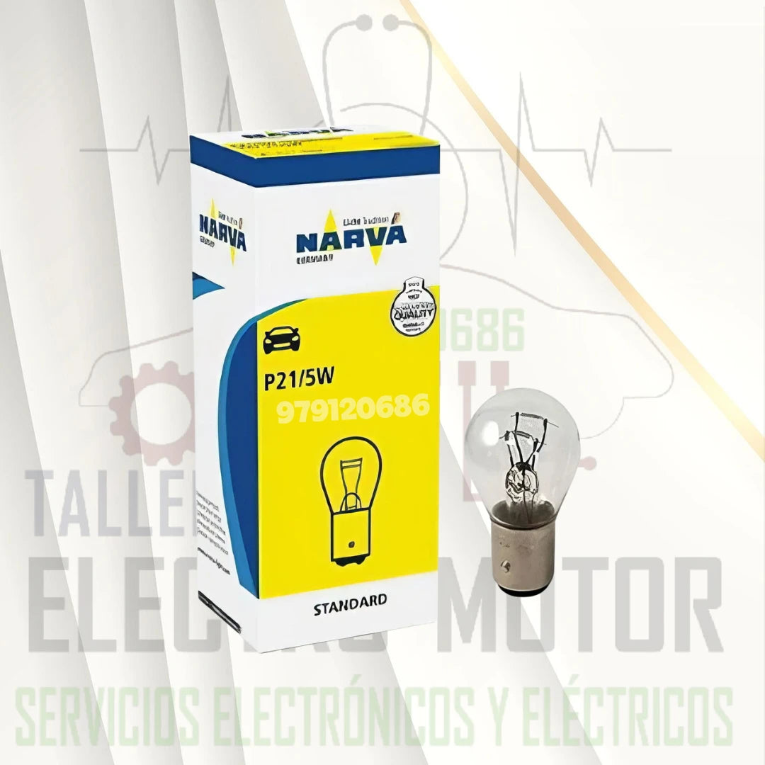 FOCO P21/5W 12V/5W 10 UNID NARVA (Doble contacto )