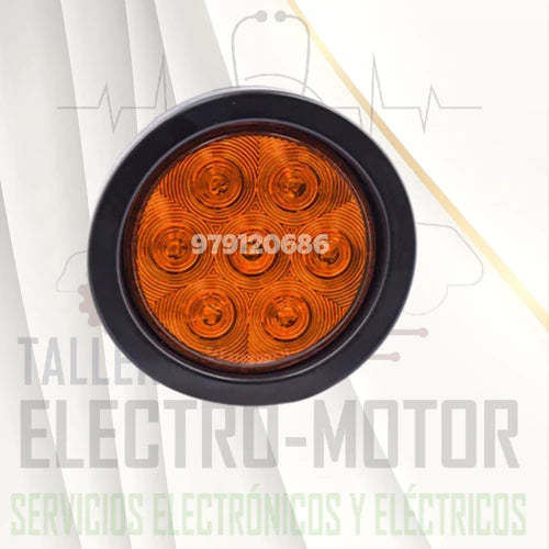 Faro Posterior 07Led 12/24V Ambar 619Am