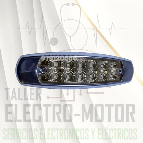 Faro Lateral Cromado 12 Led Neon Destellante 12/24v Prunuz