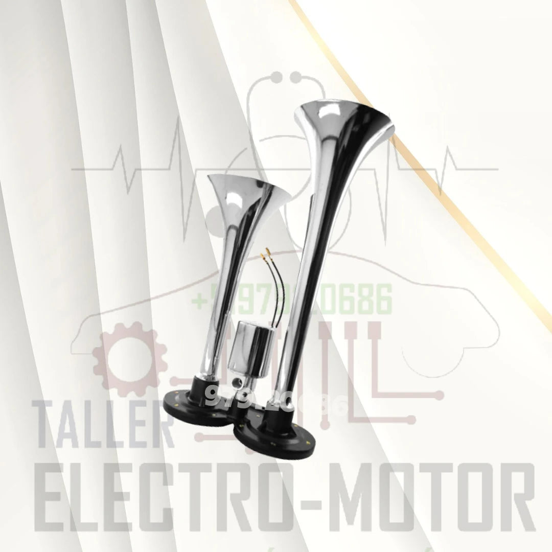 Claxon 02 cornetas de metal 12/24V AIR-HORM (HR-101)