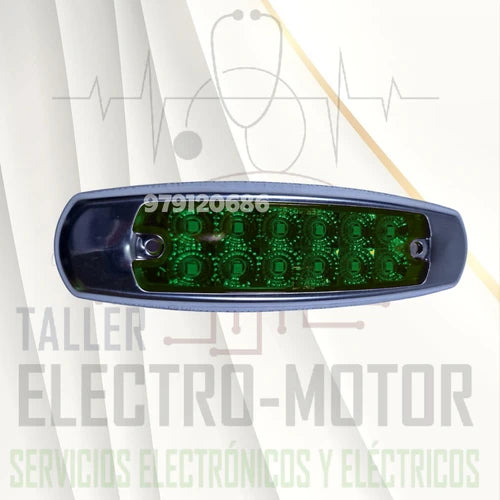 Faro Lateral Cromado 12 Led Neon Destellante 12/24v Prunuz