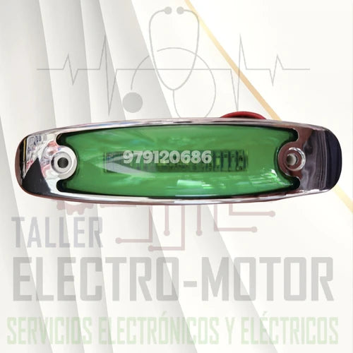 Faro Lateral Ovalado Plano 12Led 12/24V Aro Metal Plateado