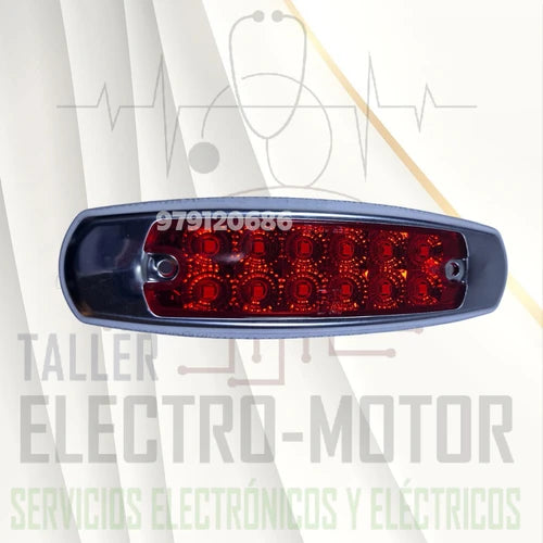 Faro Lateral Cromado 12 Led Neon Destellante 12/24v Prunuz