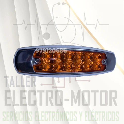 Faro Lateral Cromado 12 Led Neon Destellante 12/24v Prunuz