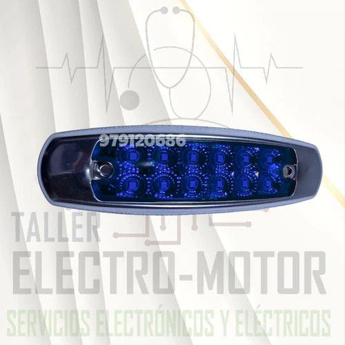 Faro Lateral Cromado 12 Led Neon Destellante 12/24v Prunuz